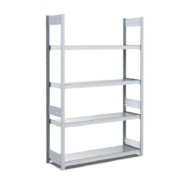 Rayonnage d&rsquo;approvisionnement galvanisé – Hauteur 2000 mm – 4 niveaux – Charge 100 kg/niveau – Longueur 1000 ou 1300 mm 2