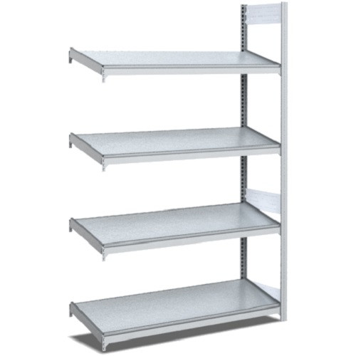 Rayonnage d&rsquo;approvisionnement simple profondeur – 4 tablettes acier inclinées 10° – Hauteur 2000 mm – Longueur 1000 ou 1300 mm 3