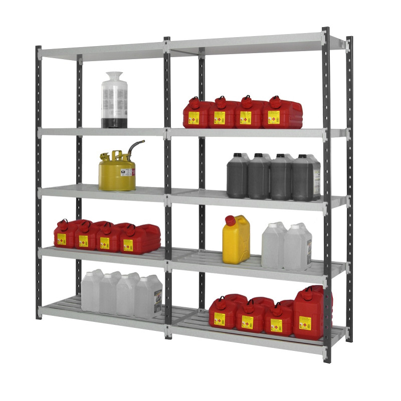 Rayonnage de rétention pour garages – 5 niveaux, hauteur 2 m, fabriqué en France 1