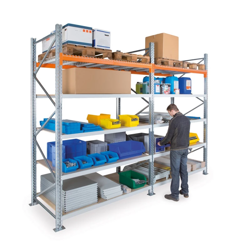 Rayonnage hybride picking et palettier – 4 niveaux picking + 1 rack – Hauteur 3000 mm – Fabriqué en France 1