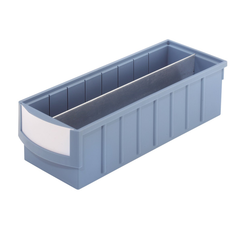 Rayonnage mi-lourd à bacs divisibles RasterPlan – Kit départ 2000x1000x400 mm, charge 125 kg/niveau 3
