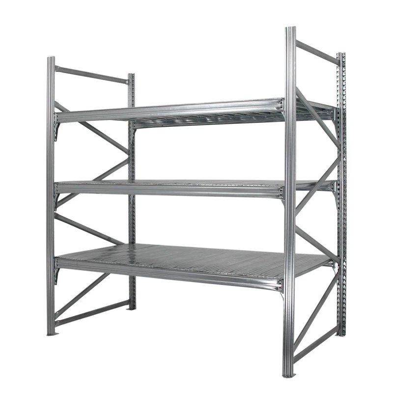 Rayonnage industriel mi-lourd galvanisé – Hauteur 2000 mm – Charge 720 kg/niveau – KIT Départ ou Suivant 1