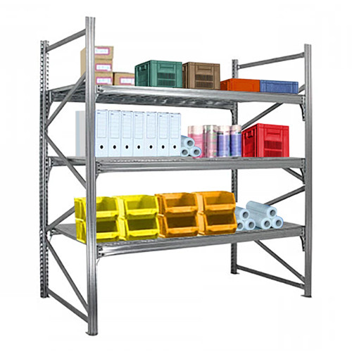 Rayonnage industriel mi-lourd galvanisé – Hauteur 2500 mm – Charge 720 kg/niveau – KIT Départ ou Suivant 2