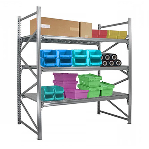 Rayonnage industriel mi-lourd galvanisé – Hauteur 3000 mm – Charge 720 kg/niveau – KIT Départ ou Suivant 2