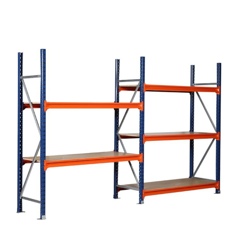 Rayonnage industriel mi-lourd platelage bois – Structure acier, modulable, ancrage possible 1