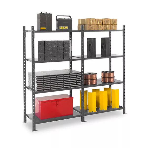 Rayonnage d&rsquo;atelier 4 niveaux tôlé – Hauteur 2000 mm – Longueur 1010 mm – Stockage polyvalent 1