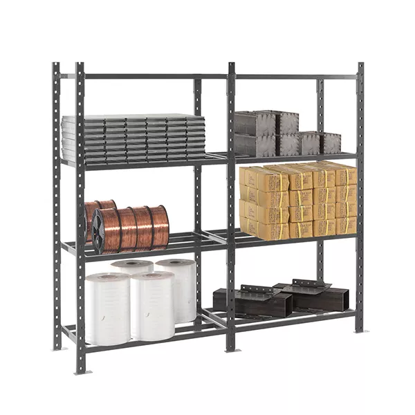 Rayonnage d&rsquo;atelier 4 niveaux tubulaire – Hauteur 2000 mm – Longueur 1010 mm – Stockage polyvalent 1