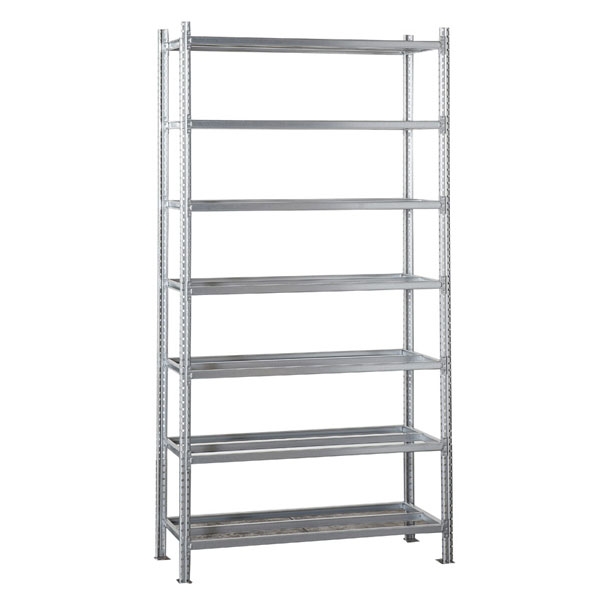 Rayonnage tubulaire d&rsquo;atelier métallique modulable – tablettes tubulaires, réglage 25 mm, galvanisé ou gris anthracite 3