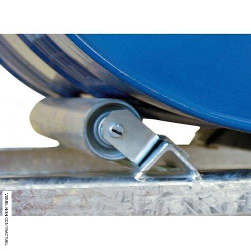 Paire de rouleaux tournants pour fûts 220 litres pour rayonnages 400 et 800 – CEMO – Accessoires de rayonnage - Image 1
