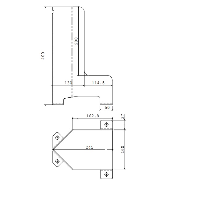 Sabot de protection à lisse basse pour rack à palettes – Acier HLE 3 mm – 400 mm – Réf. 10.4878.01 3