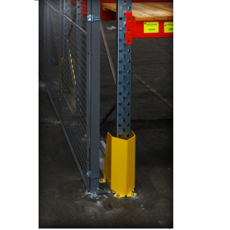 Sabot de protection à lisse haute pour rayonnage industriel – Acier HLE 3 mm jaune – Réf. 10.4879.01 2