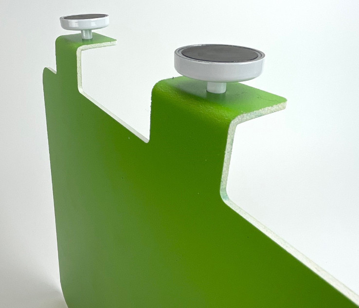 Séparateur de rayon vertical BIO VERT magnétique en PVC 3mm imprimé 2 faces avec aimants 1