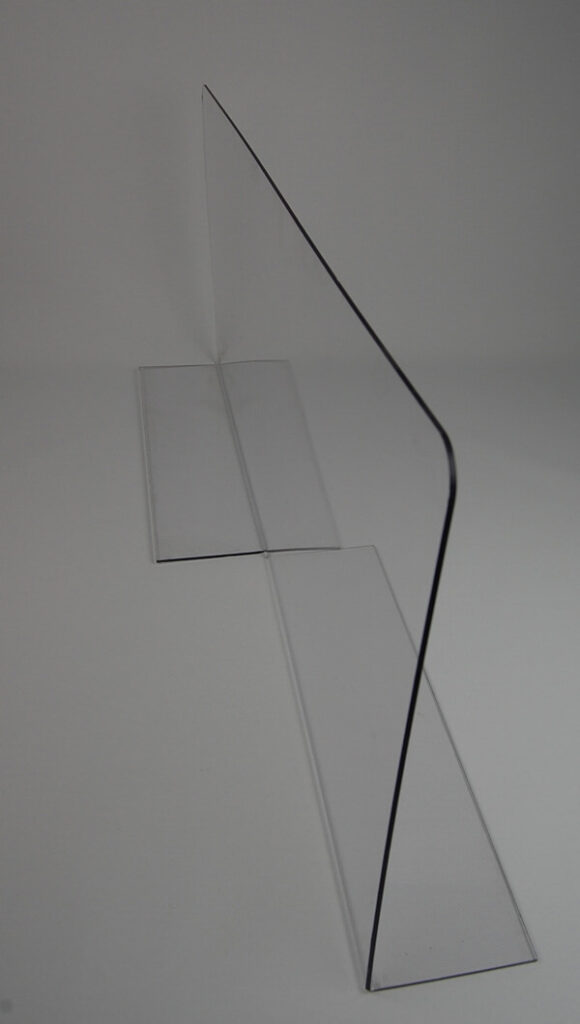 Séparateur de rayon à pied quinconce – Séparateur de produit en PET transparent pour tablette ou bac 1