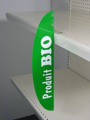 Séparateur vertical 1/2 rond imprimé recto/verso – PVC 0,7mm, Lg 10cm, 3 perforations 1