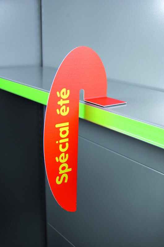 Séparateur stop rayon vertical 1/2 rond – Panneau séparateur de rayon imprimé à vos couleurs 1