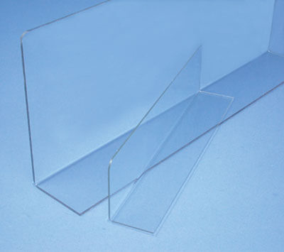 Séparateur en L de rayon horizontal en PET 4mm transparent – Fabrication française 1