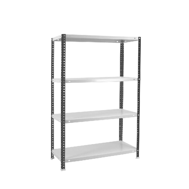 SimonRack Étagère métallique avec vis 1500x900x400 mm, 4 niveaux, point de flexion 100 kg, Anthracite/Blanc – Comfort – métal 8425437130434 1
