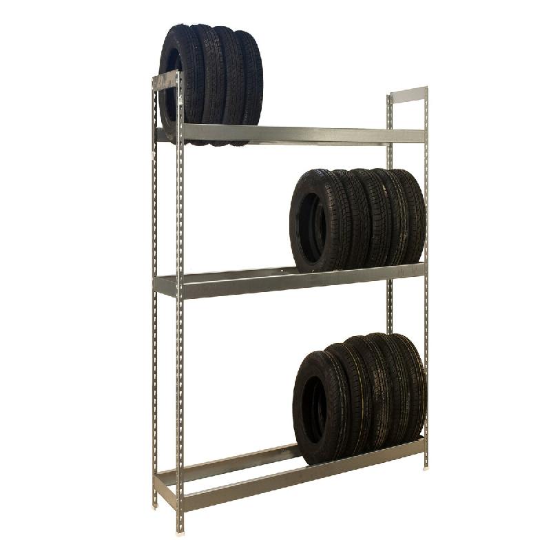 SimonRack Étagère pour Pneus, 12 pneus, 2000x1200x450 mm, 3 niveaux, Galvanisé – Simonauto – argenté métal 8435104986196 - Image 1