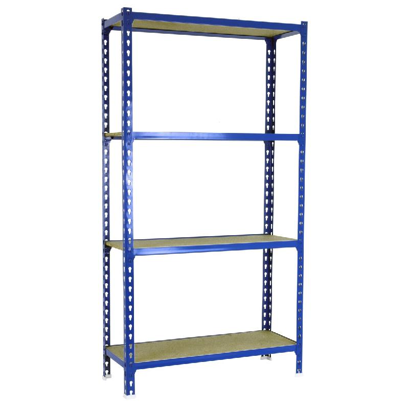 SimonRack Étagère Rangement 1500x1000x500 mm, 4 niveaux, plateaux en bois, charge 150 kg par niveau, Bleu – Maderclick – métal 8435104961261 - Image 1