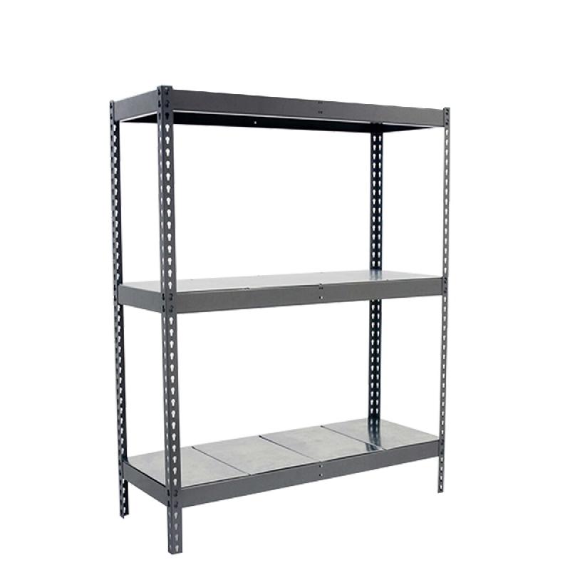 SimonRack Rayonnage industriel, 1500x1500x750 mm, 400 kg au point de flexion, 3 étagères métalliques, Gris/Galvanisé- Ecoforte – gris métal 84351 - Image 1