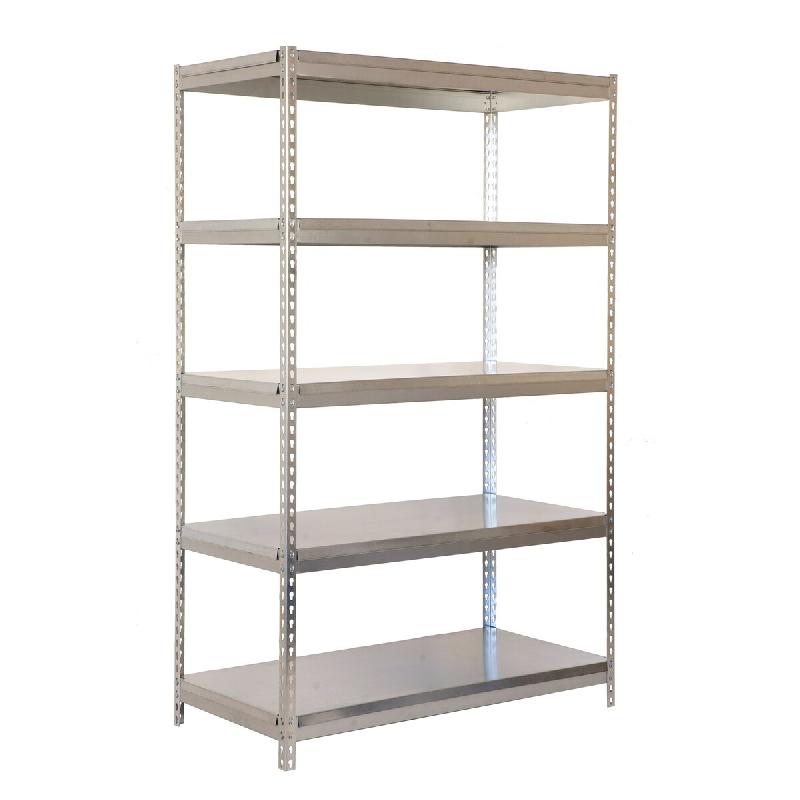 SimonRack Rayonnage industriel, 2000x1000x450 mm, 300 kg au point de flexion, 5 étagères métalliques, rayonnage garage, Galvanisé- Bricoforte – ar - Image 1