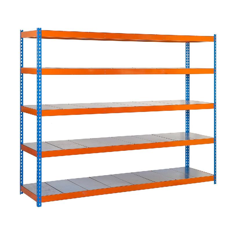 SimonRack Rayonnage industriel, 2000x1200x600 mm, 400 kg au point de flexion, 5 étagères métalliques, rayonnage garage, Galvanisé- Ecoforte – arge - Image 1