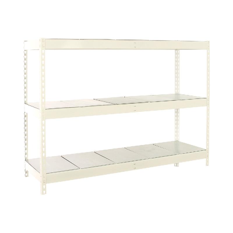 SimonRack Rayonnage industriel, 2000x1500x450 mm, 400 kg au point de flexion, 3 étagères métalliques, rayonnage garage, Blanc/Galvanisé- Ecoforte - Image 1