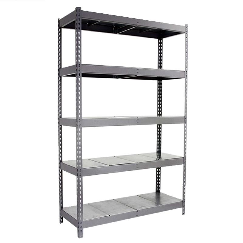 SimonRack Rayonnage industriel, 2000x1500x750 mm, 400 kg au point de flexion, 5 étagères métalliques, rayonnage garage, Gris/Galvanisé- Ecoforte – - Image 1