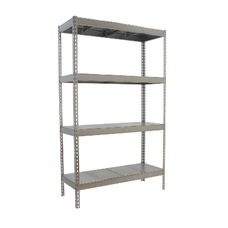 SimonRack Rayonnage industriel, 2000x1800x600 mm, 400 kg au point de flexion, 4 étagères métalliques, rayonnage garage, Galvanisé- Ecoforte – arge - Image 1