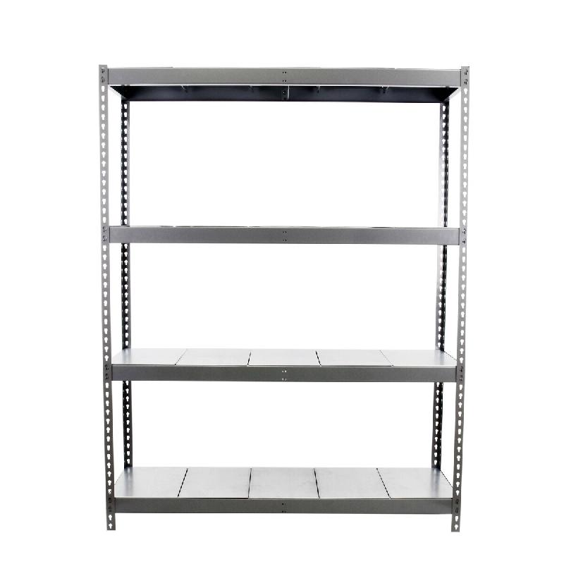 SimonRack Rayonnage industriel, 2000x1800x600 mm, 400 kg au point de flexion, 4 étagères métalliques, rayonnage garage, Gris/Galvanisé- Ecoforte – - Image 1