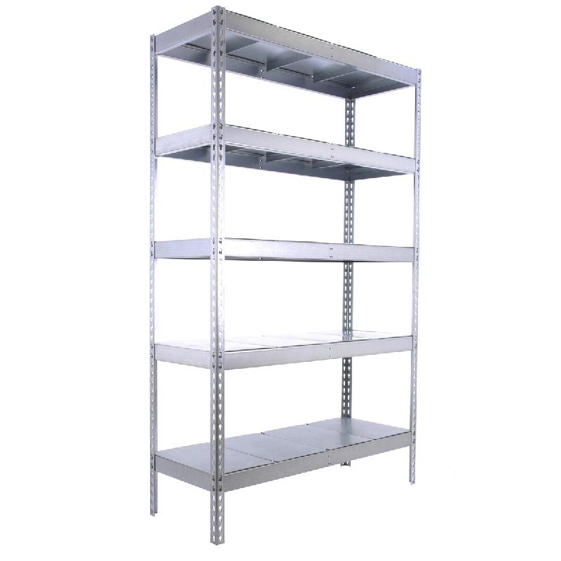 SimonRack Rayonnage industriel, 2000x1800x600 mm, 400 kg au point de flexion, 5 étagères métalliques, rayonnage garage, Galvanisé- Ecoforte – arge - Image 1