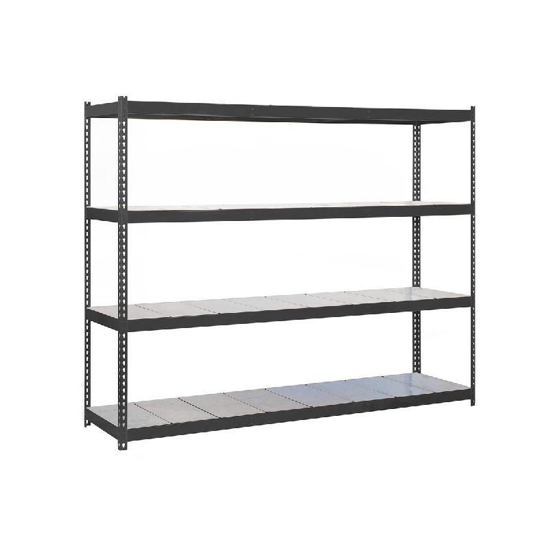 SimonRack Rayonnage industriel, 2000x1800x750 mm, 400 kg au point de flexion, 4 étagères métalliques, rayonnage garage, Anthracite/Galvanisé- Ecof - Image 1