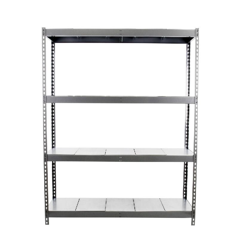 SimonRack Rayonnage industriel, 2000x1800x750 mm, 400 kg au point de flexion, 4 étagères métalliques, rayonnage garage, Gris/Galvanisé- Ecoforte – - Image 1
