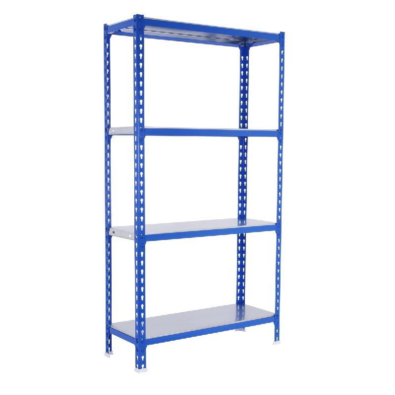 SimonRack Rayonnage métallique, 1500x1000x400 mm, 4 niveaux, tablette métallique, 180 kg au point de flexion, Bleu/Galvanisé – Simonclick – métal - Image 1