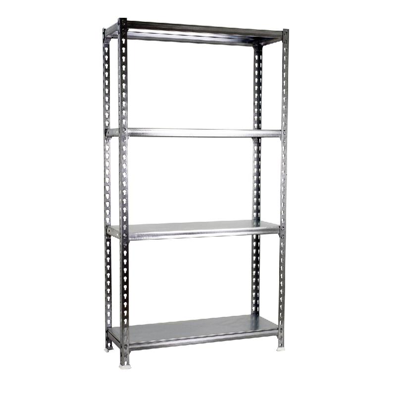 SimonRack Rayonnage métallique, 1500x800x500 mm, 4 niveaux, tablette métallique, 180 kg au point de flexion, Galvanisé – Simonclick – métal 843510 - Image 1