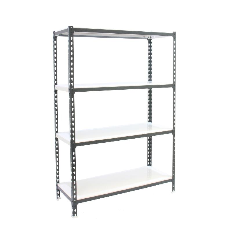 SimonRack Rayonnage métallique, 1500x900x400 mm, 4 niveaux, tablette métallique, 180 kg au point de flexion, Antracite/Blanc – Simonclick – métal 8 1