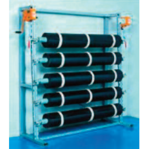 Stockeur stationnaire simple face pour 5 rouleaux de protection de sol – H. 100 cm x P. 60 cm 1