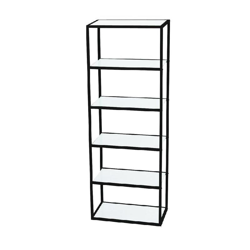 Structure autoportante 6 tablettes L64,2xP39,2xH177cm – noir mat – Collection CUBIK - Image 1