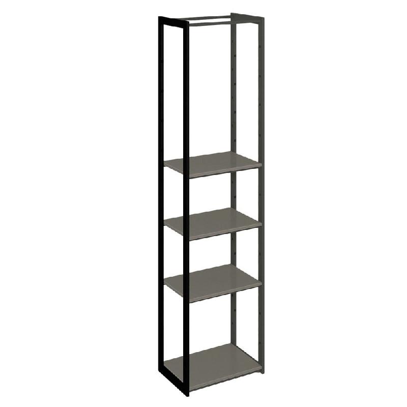 Structure Cage noir 60x40x240cm 4 tablettes anthracite 1