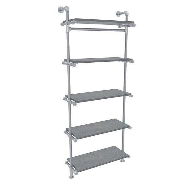 Structure Urban L104xH243cm pour 5 tablettes – tube Ø34,5mm – métal mat – système d&rsquo;agencement tubulaire - Image 1