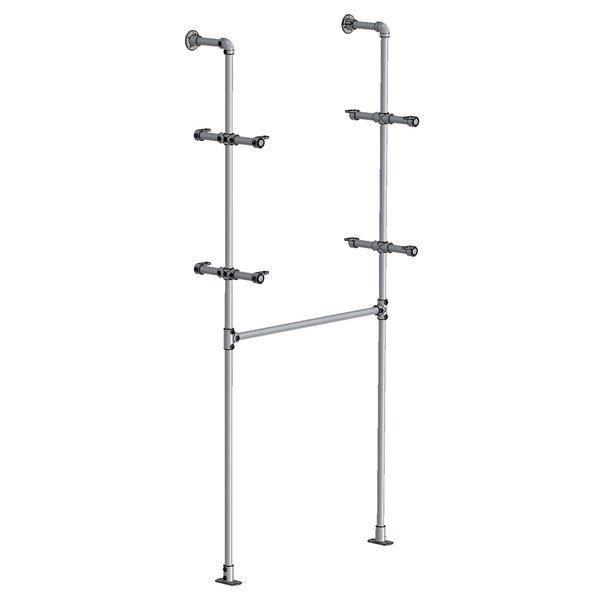 Structure Urban L104xP35,4xH243cm – penderie + 2 supports tablettes – tube Ø34,5mm – système d&rsquo;agencement tubulaire - Image 1