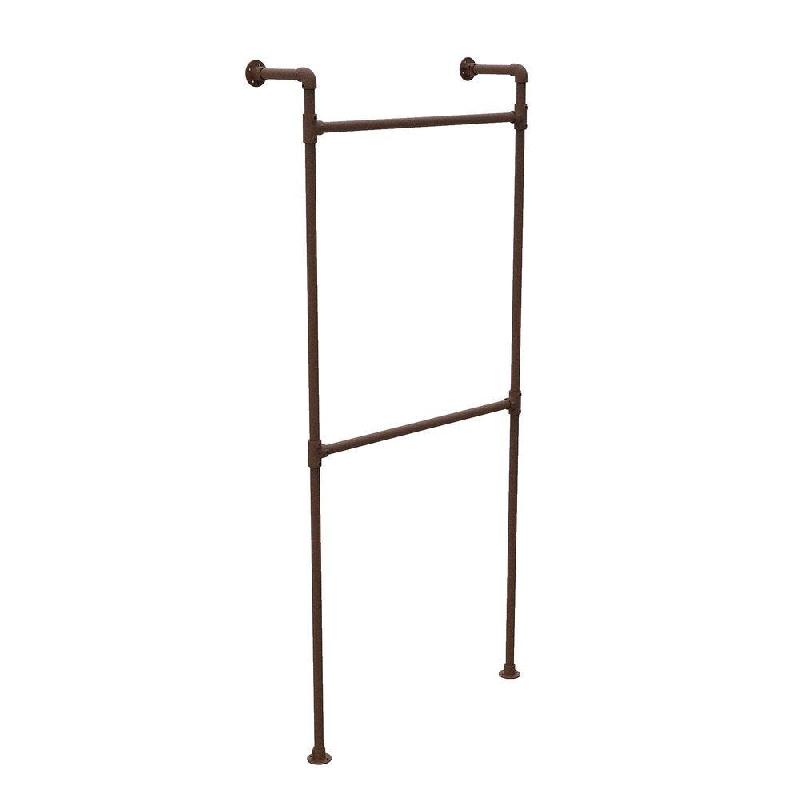 Structure Urban L90xP27,5xH240cm double penderie – tube Ø34,5mm – rouille – Système tubulaire modulable et configurable - Image 1