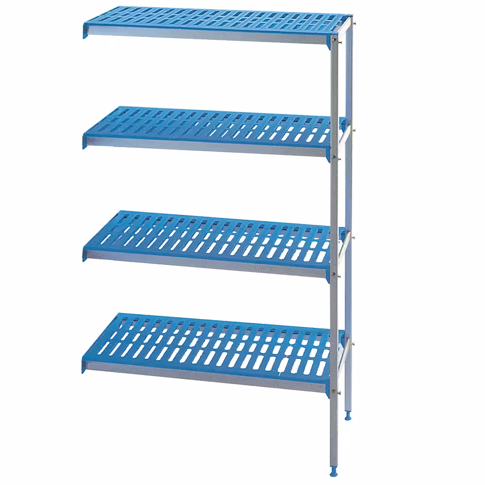 Rayonnage angulaire en aluminium anodisé 4 niveaux Modular Rack – 34 kg 1