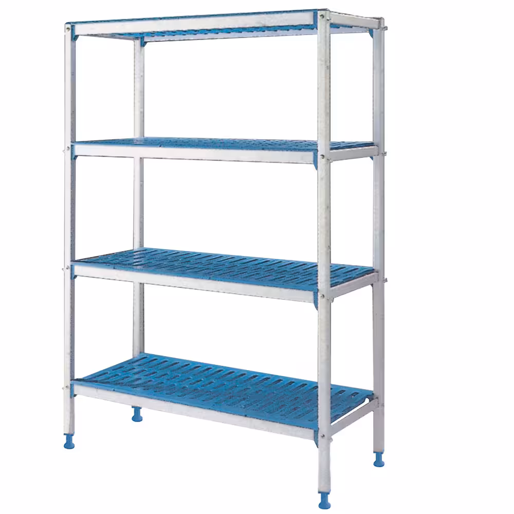 Rayonnage linéaire en aluminium anodisé GN 4 niveaux Modular Rack – 25 kg 1