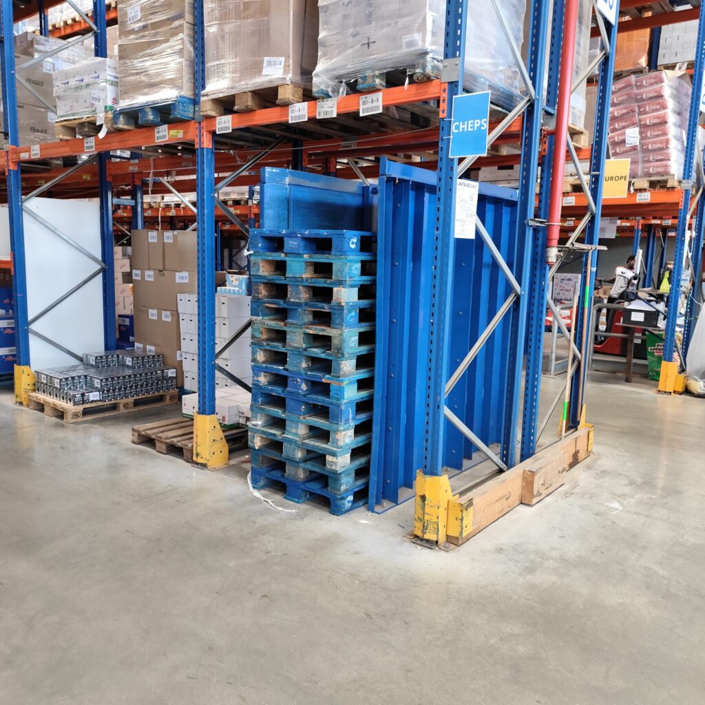 Aligneur de palettes – capacité jusqu&rsquo;à 15 palettes, acier peint, formats Europe 800×1200 ou 1000×1200 4