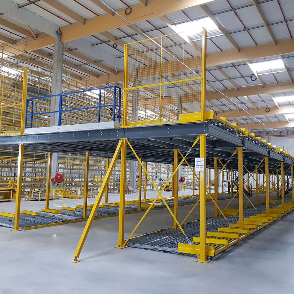 Mezzanine métallique logistique DIPLEX – Fabrication française sur mesure pour entrepôts 4