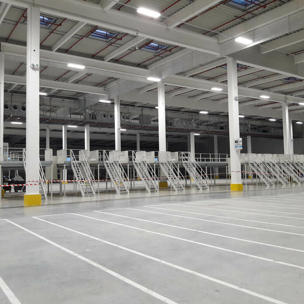 Mezzanine métallique logistique DIPLEX – Fabrication française sur mesure pour entrepôts 1