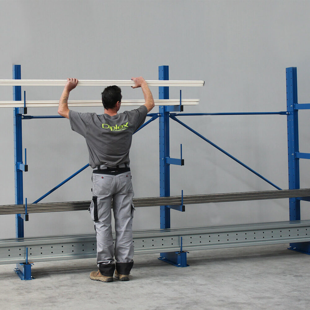 Rayonnage cantilever MiniCANT – Stockage manuel pour produits longs jusqu&rsquo;à 800 kg par colonne 1