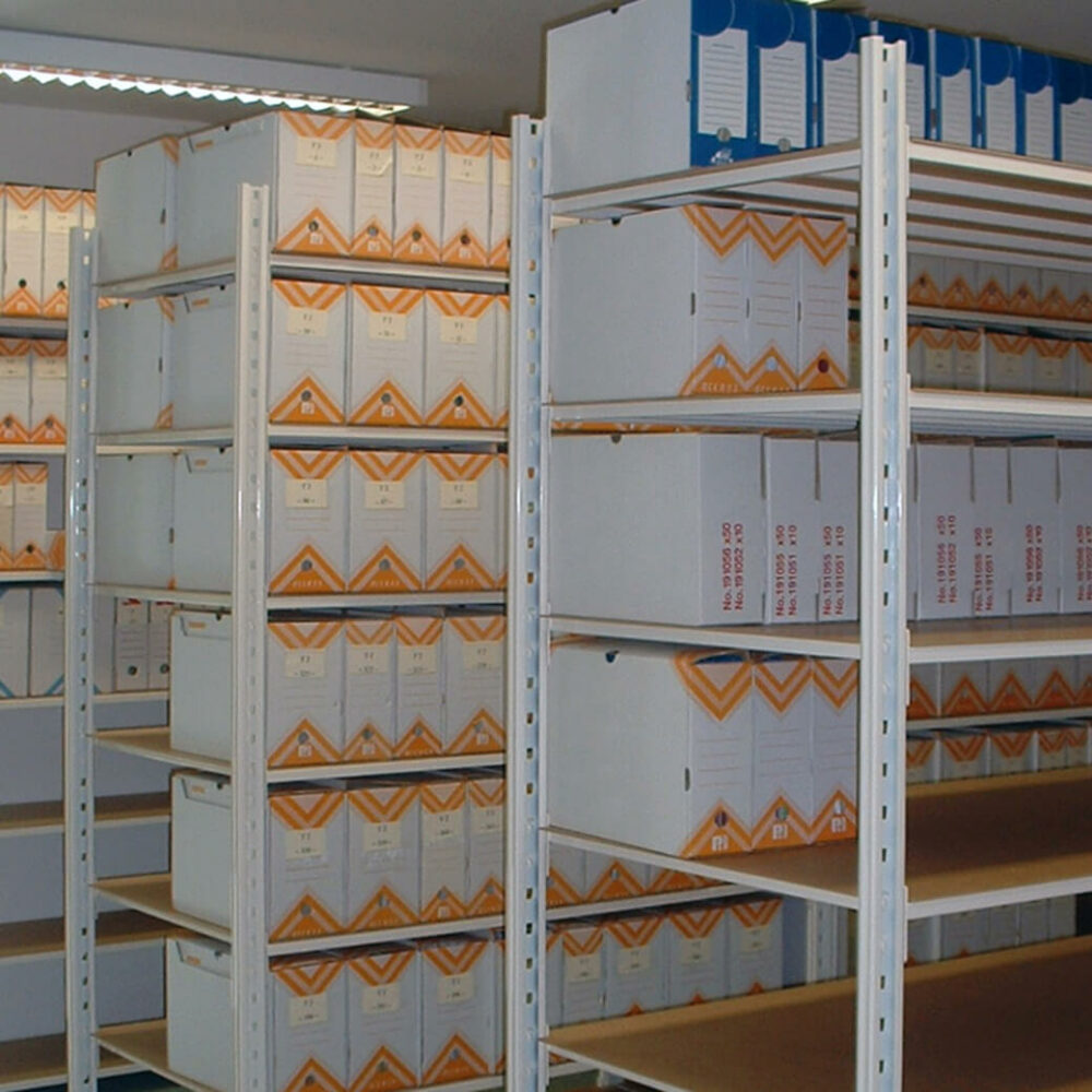 Rayonnage boites d’archives tubulaire fixe – fabriqué en France – hauteur 1500 à 2200 mm 4