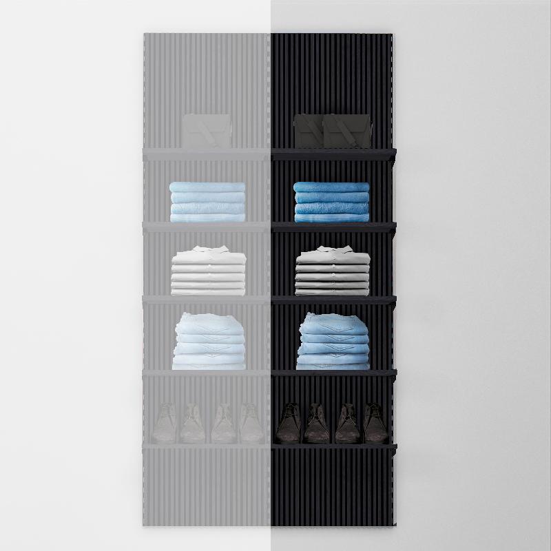 Élément suivant Vertigo noir/noir 5 tablettes L60xH240cm - Image 1